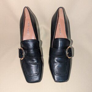 Mark Fisher black wide heeled loafer